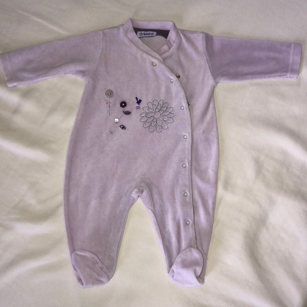 Baby Velours Footie